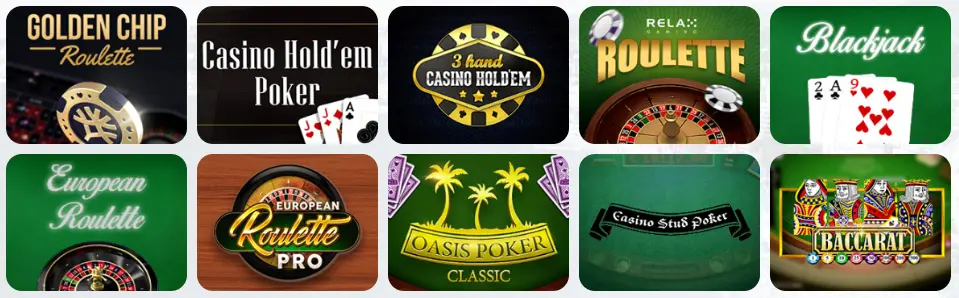 Jeux de table au AZUR CASINO