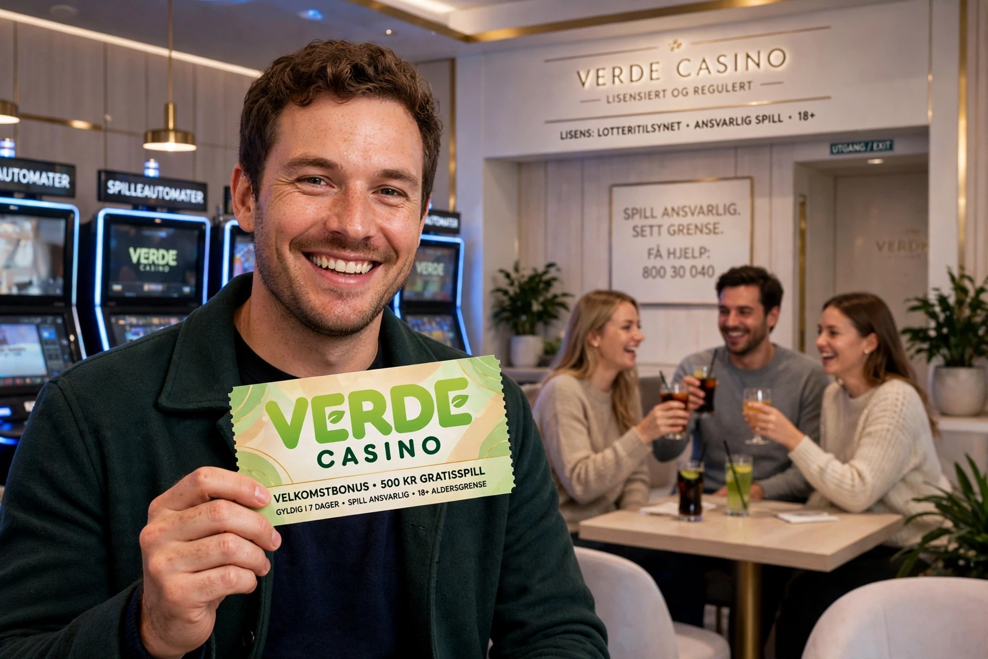en person med casinobonus Verde Casino