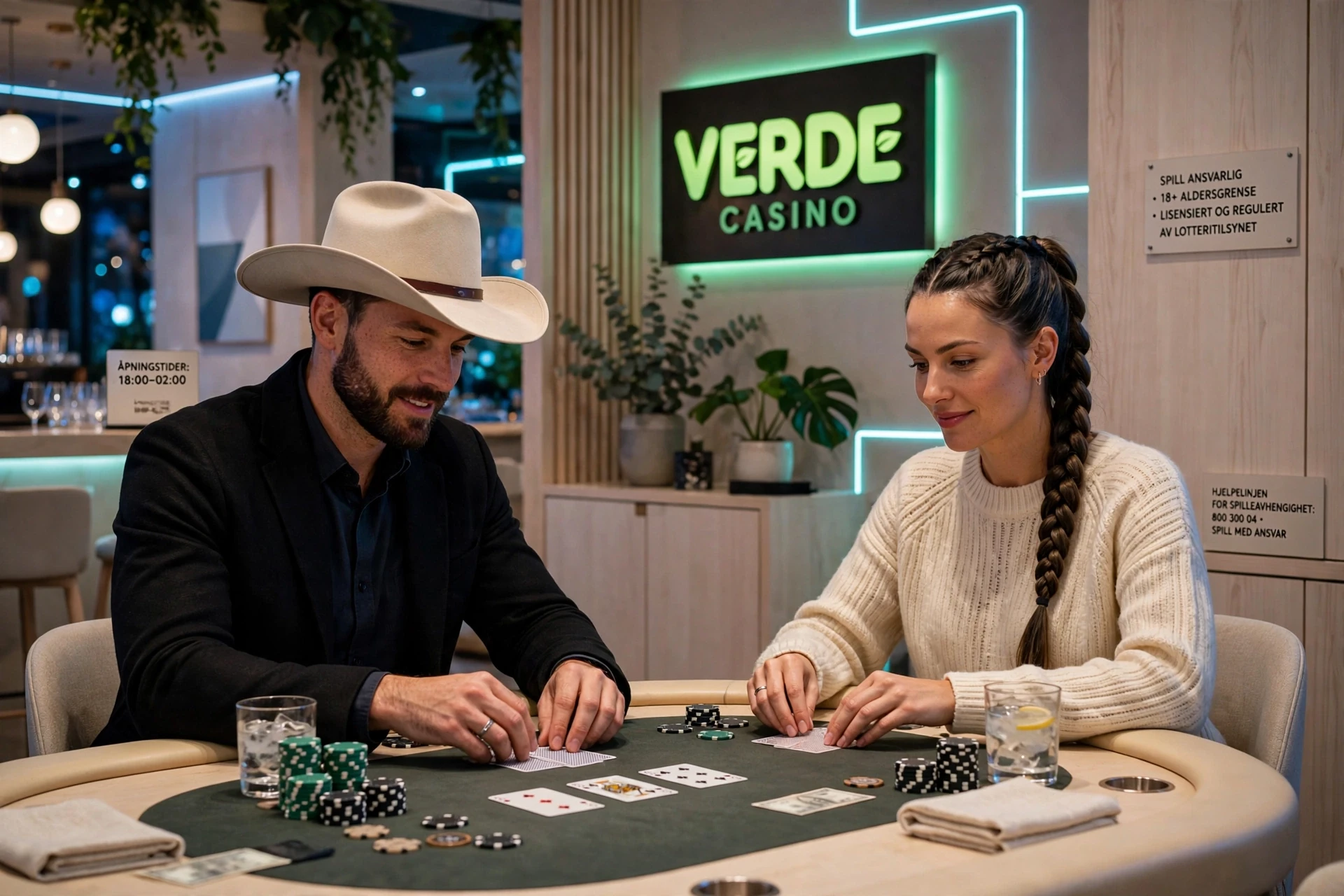 bilde av to pokerspillere VERDE CASINO